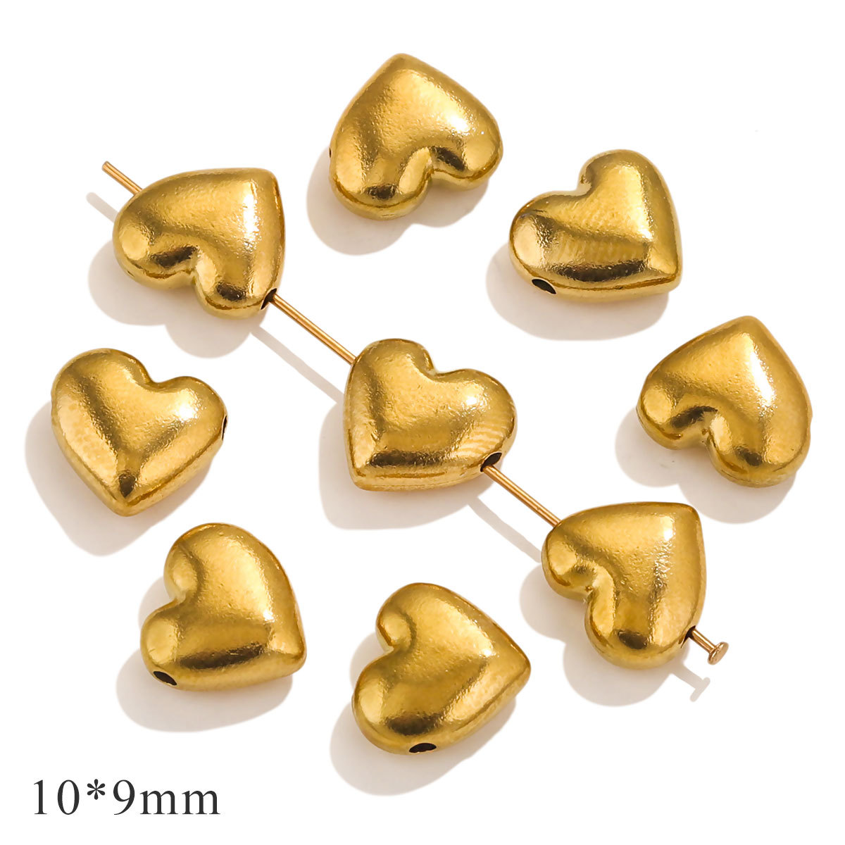 Gold color / 1 Piece Simple Classic Style Heart Shape Stainless Steel  Gold Color Women's Pendant Picture7